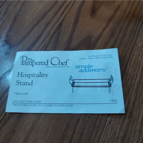 The Pampered Chef Simple Additions  Hospitality Stand 1955 Never Used - Picture 3 of 3